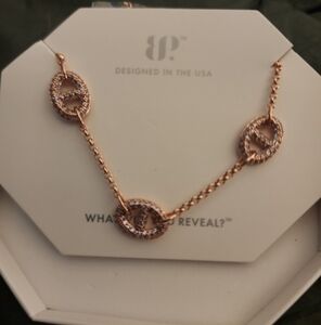 Bomb party rose gold necklace